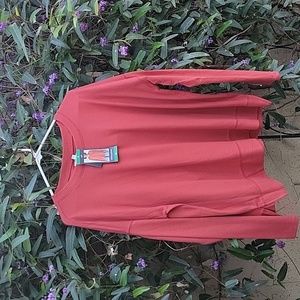 Lucky Brand Women's Cozy Long Sleeve Crewneck Pullover Tandoori Spice Sweater